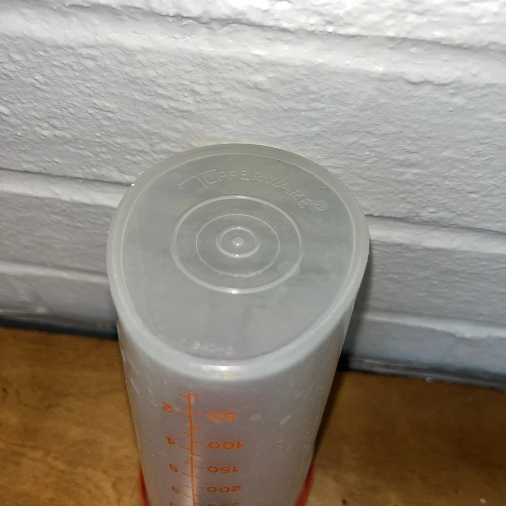 Vintage Tupperware Sweet Saver‎ Syrup Container w/ Red Lid & Pour Spout